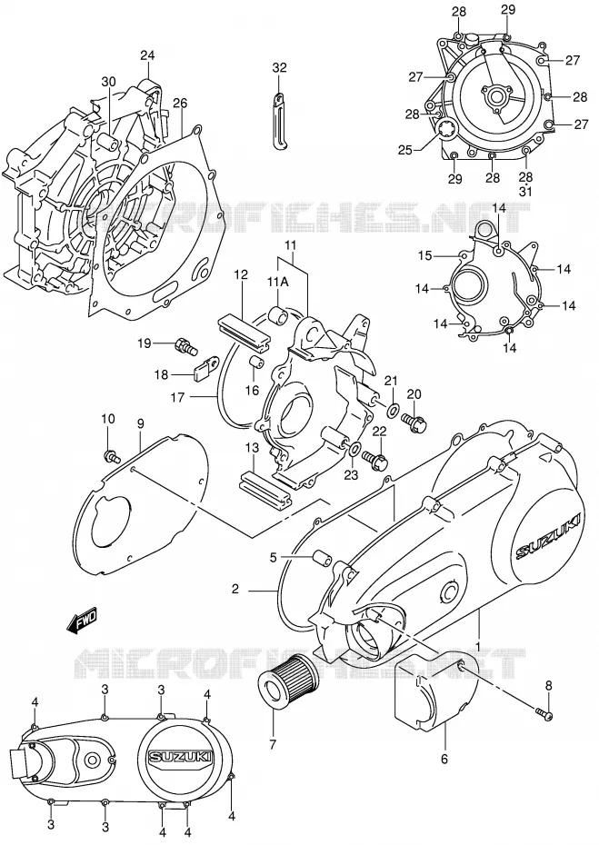 CASING Suzuki SCOOTER 125 UE 2001  UE125CTK1(P2)