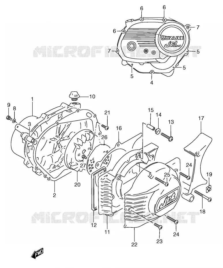 CASING Suzuki SCOOTER 50 Autres-modeles 1996  RC50T(E1)
