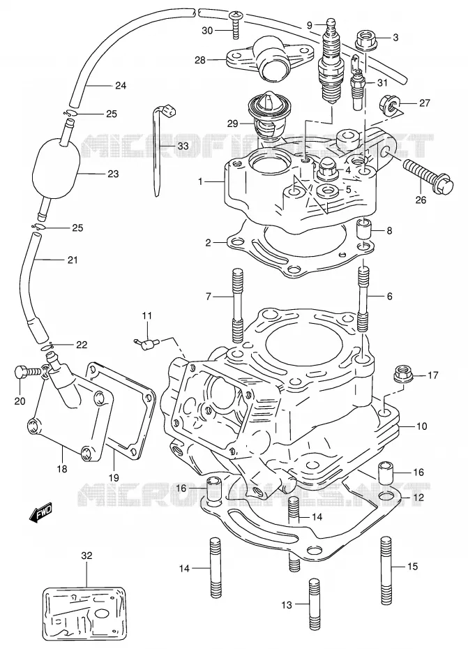 CILINDER Suzuki MOTO 125 RG 1994  RG125FUR(E18)