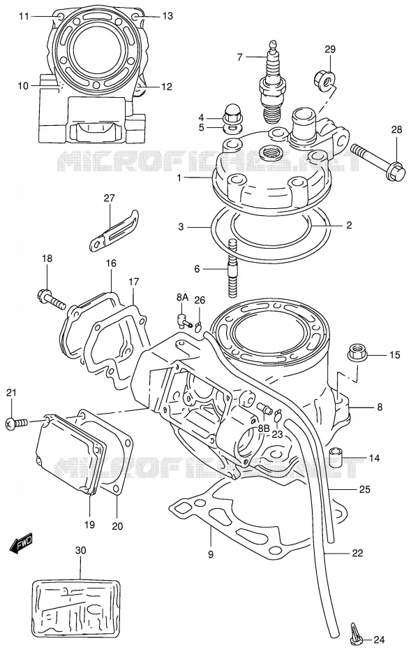 CILINDER Suzuki MOTO 125 RM 1999  RM125X(E2)