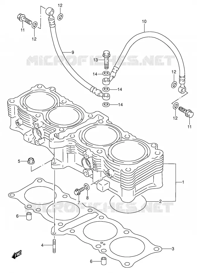 CILINDER Suzuki MOTO 600 RF 1996  RF600RUT(E2)
