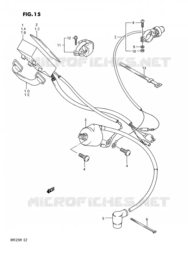 ELEKTRISCH Suzuki MOTO 125 RM 1991  RM125M(E2)