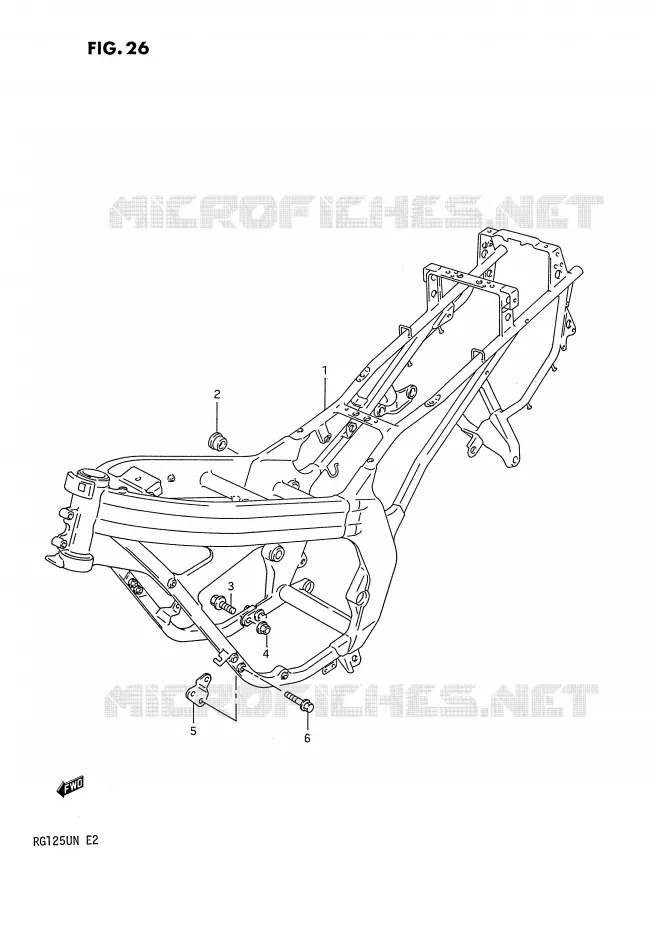 FRAME Suzuki MOTO 125 RG 1992  RG125UN(E2)