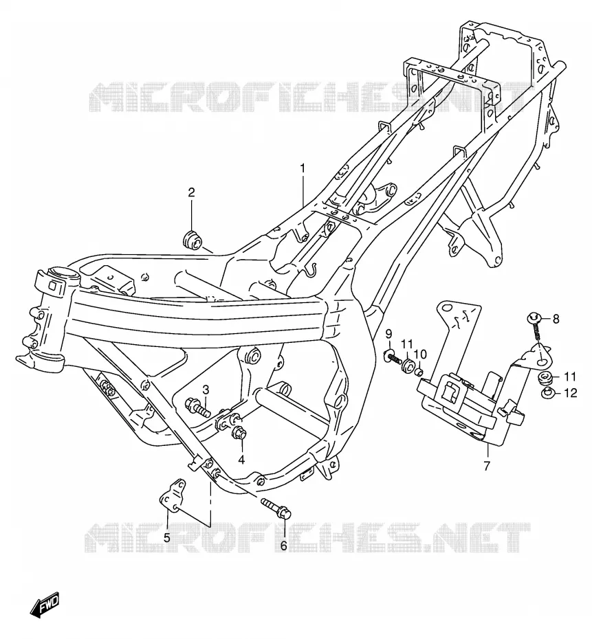 FRAME Suzuki MOTO 125 RG 1999  RG125FX(E6)