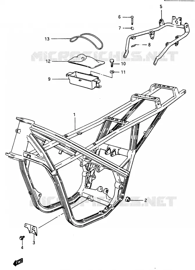 FRAME Suzuki MOTO 250 RG 1987  RG250H(G/H)