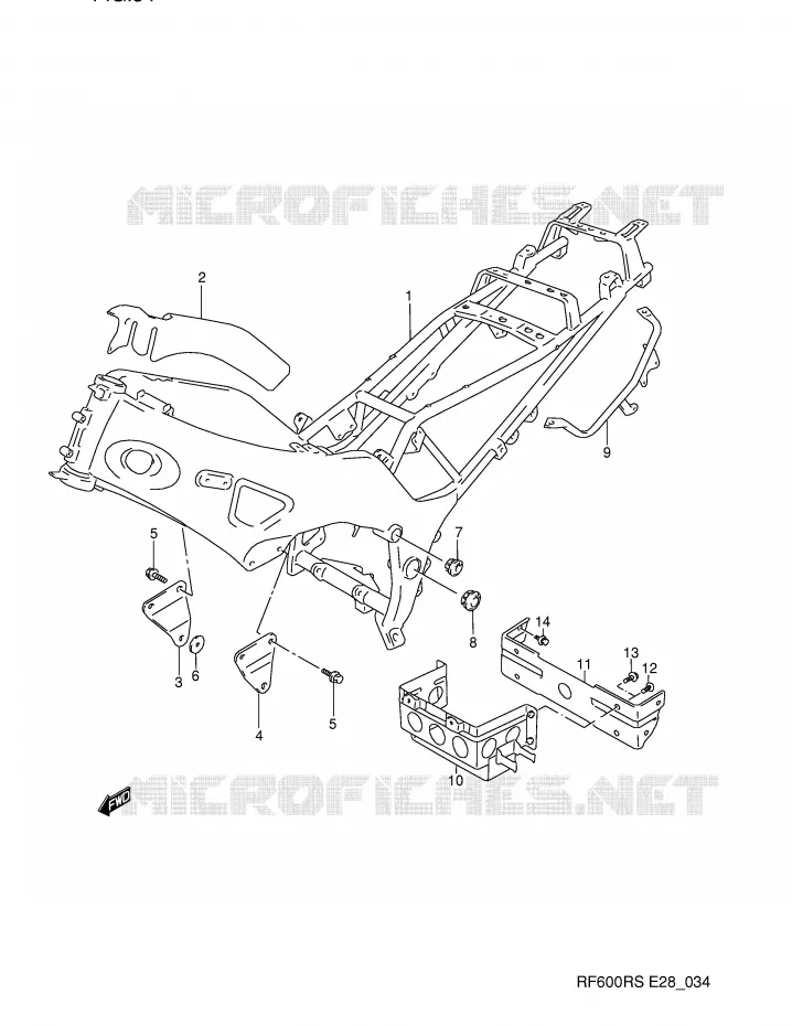 FRAME Suzuki MOTO 600 RF 1993  RF600RP(E28)