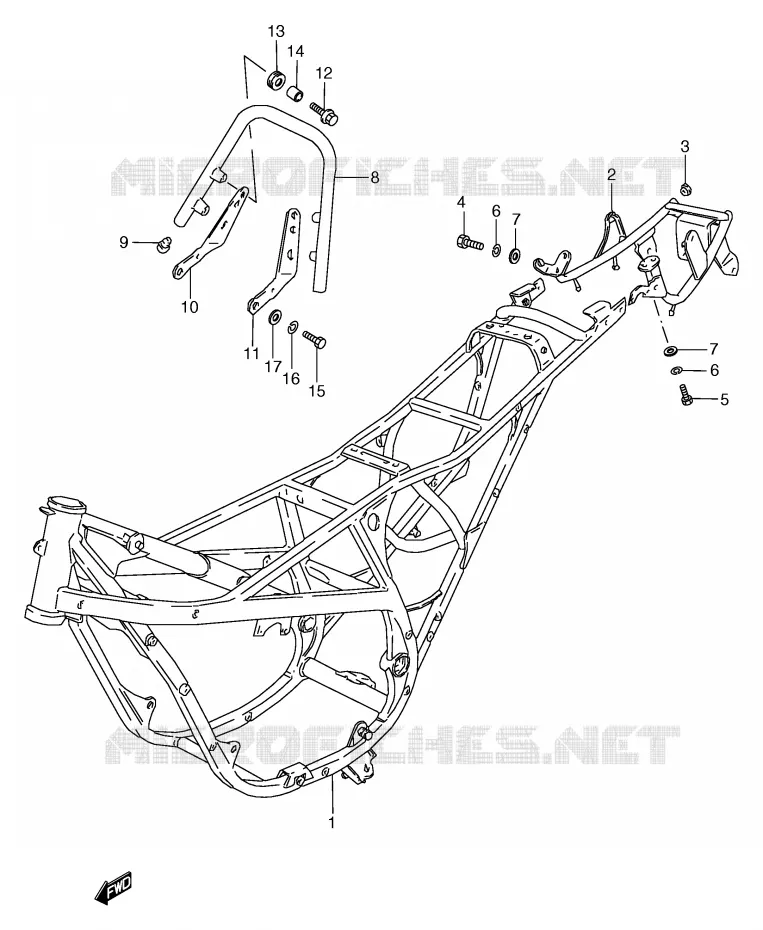 FRAME Suzuki MOTO 80 RG 1991  RG80M(E4)