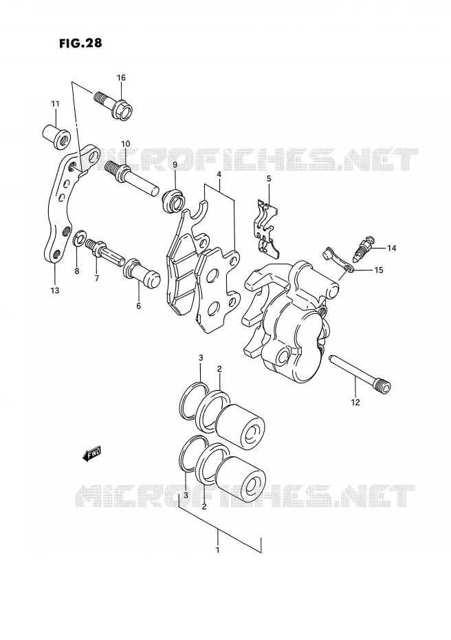 FRONT CALIPER (MODELE N/P/R) Suzuki MOTO 125 RM 1993  RM125P(E2)