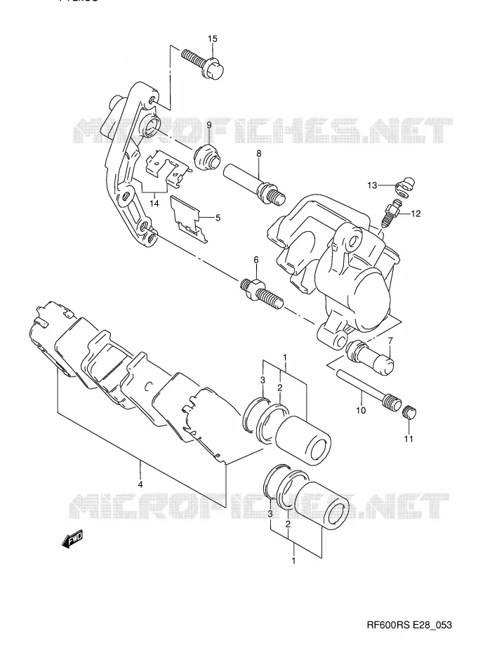 FRONT CALIPER Suzuki MOTO 600 RF 1995  RF600RS(E28)