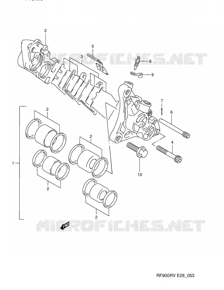 FRONT CALIPER Suzuki MOTO 900 RF 1995  RF900RZS(E28)
