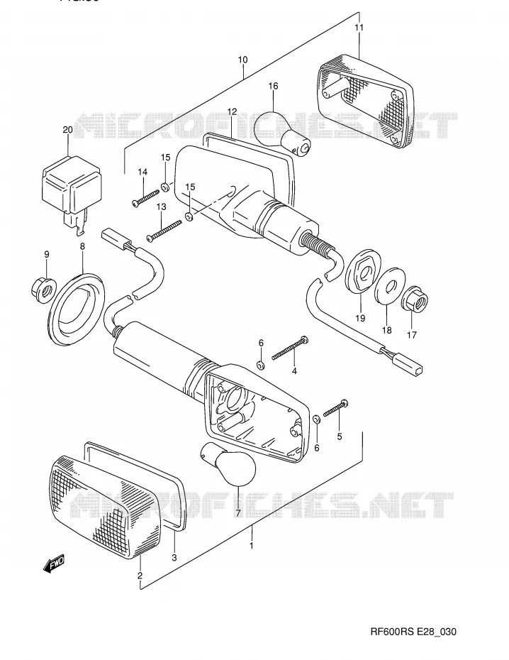 INDICATOREN Suzuki MOTO 600 RF 1993  RF600RP(E28)
