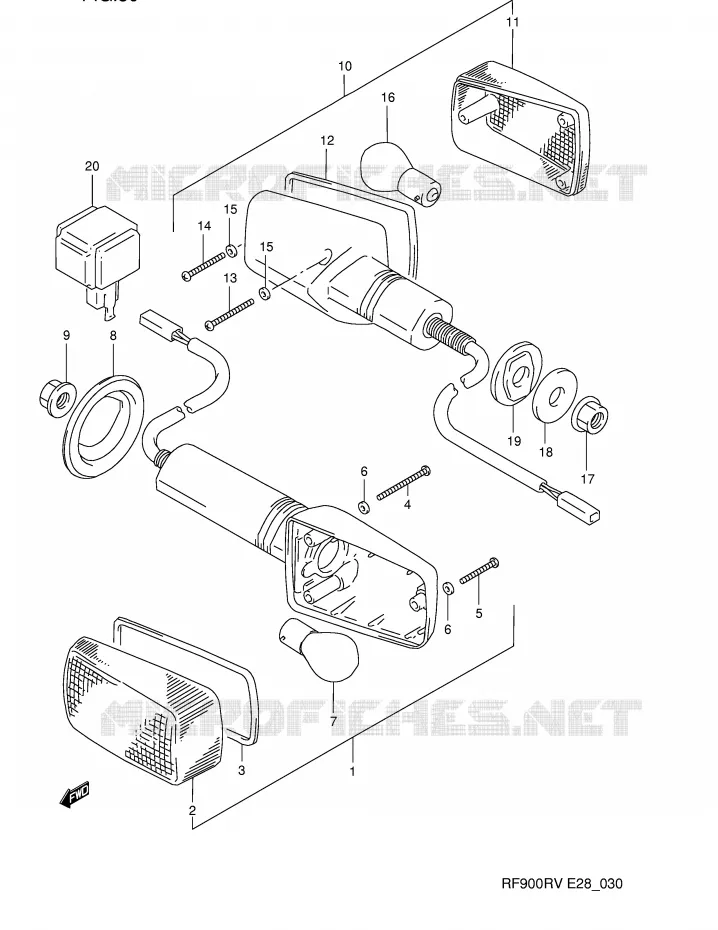 INDICATOREN Suzuki MOTO 900 RF 1996  RF900RT(E28)