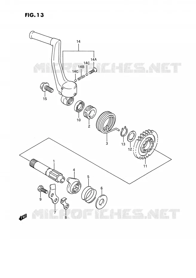KICKSTARTER Suzuki MOTO 125 RM 1992  RM125N(E3)