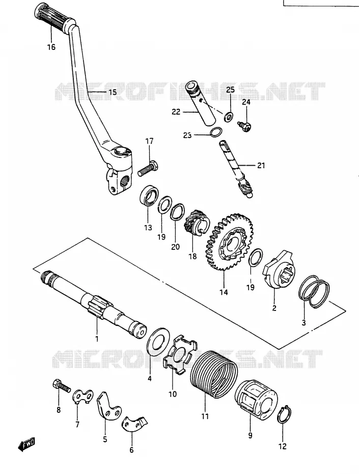 KICKSTARTER Suzuki MOTO 250 RG 1987  RG250H(G/H)