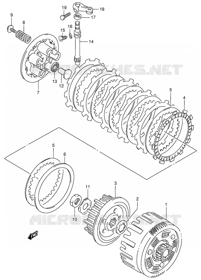 KOPPELING Suzuki MOTO 125 RG 1994  RG125FR(E18)