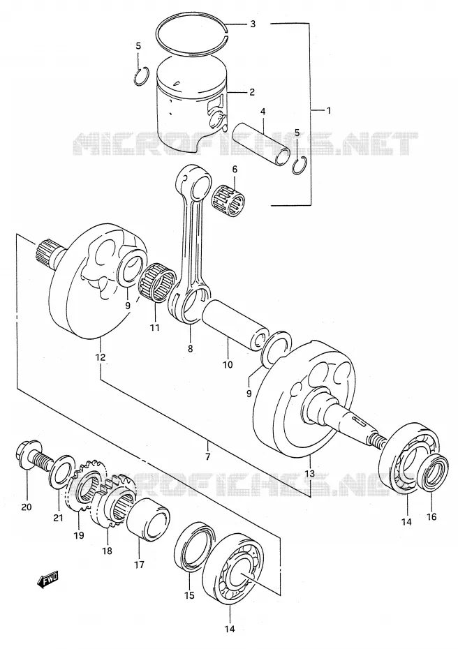 KRUKAS (MODELE M) Suzuki MOTO 125 RM 1990  RM125L(E28)
