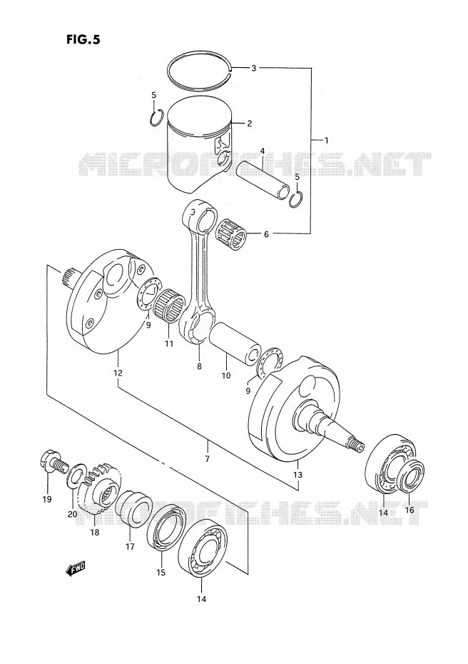 KRUKAS (MODELE P) Suzuki MOTO 250 RM 1994  RM250R(E2)