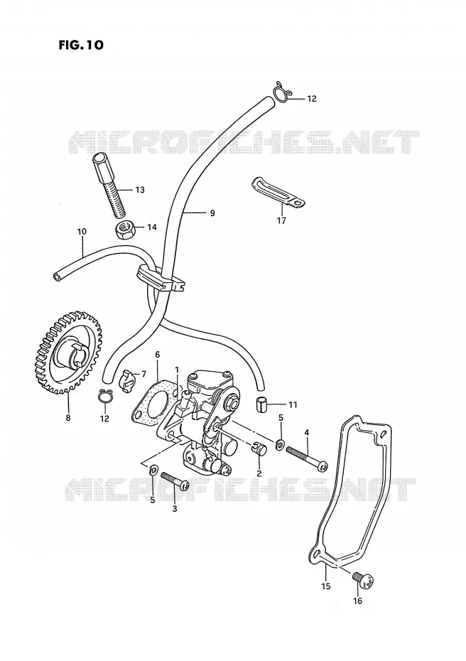 OLIEPOMP (E16,E43,MODELE R E15,P15) Suzuki MOTO 50 PV 1983  PV50D(E15)