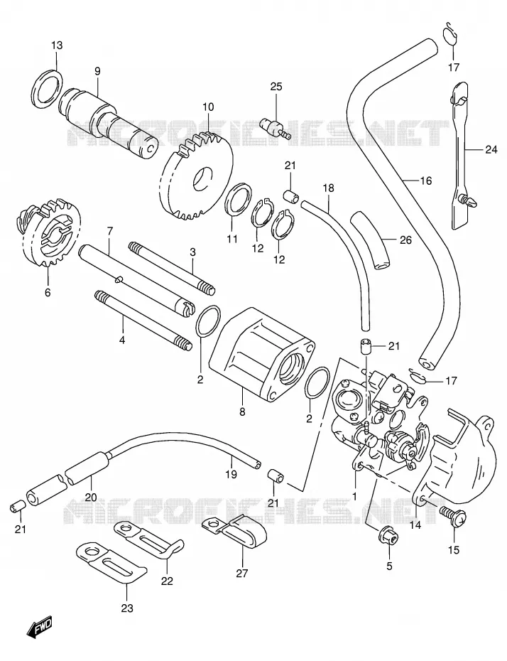 OLIEPOMP Suzuki MOTO 125 RG 1993  RG125FP(E18)