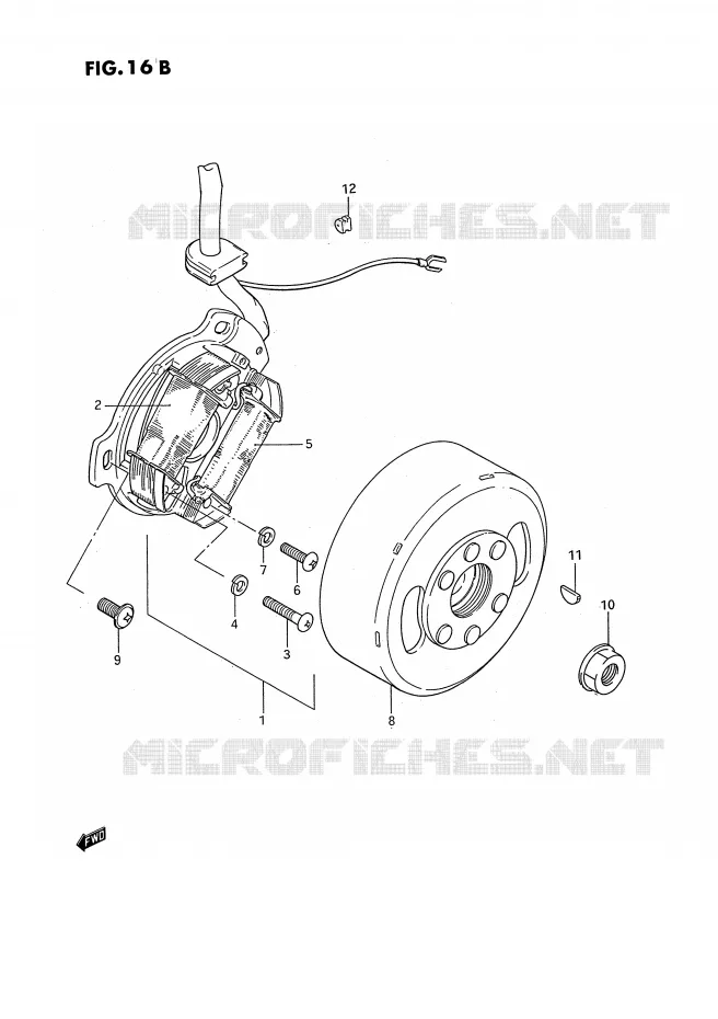 ONTSTEKING (E16) Suzuki MOTO 50 PV 1987  PV50H(E15)