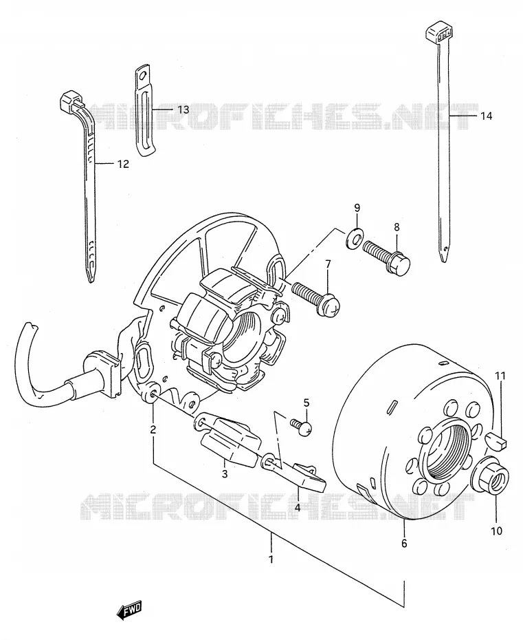 ONTSTEKING Suzuki MOTO 250 RM 1990  RM250L(E28)