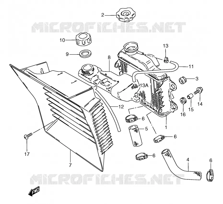 RADIATOR Suzuki MOTO 50 RG 1994  RG50R(E6)