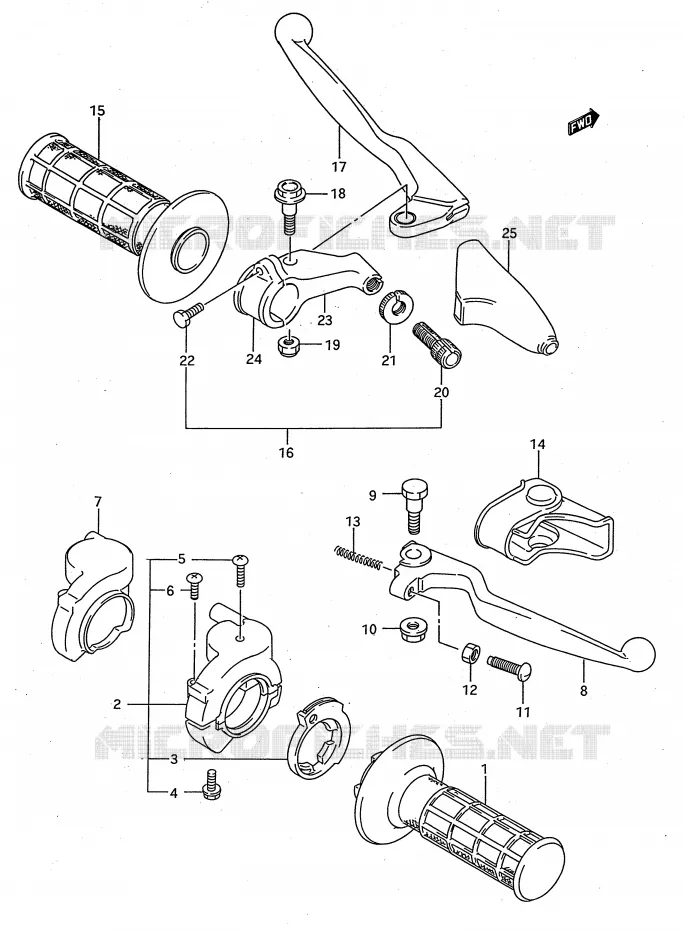 SCHAKELAARS (MODELE S) Suzuki MOTO 125 RM 1993  RM125P(E28)