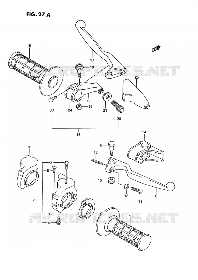 SCHAKELAARS (MODELE S) Suzuki MOTO 125 RM 1994  RM125R(E3)