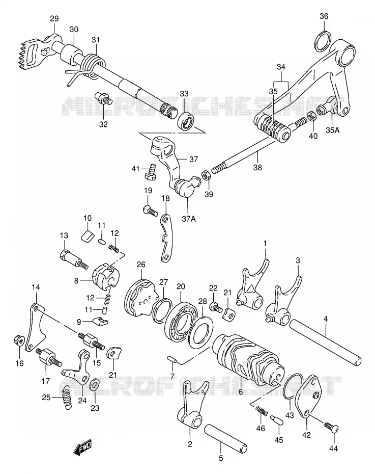 SCHAKELEN ASSY Suzuki MOTO 125 RG 1993  RG125FP(E18)