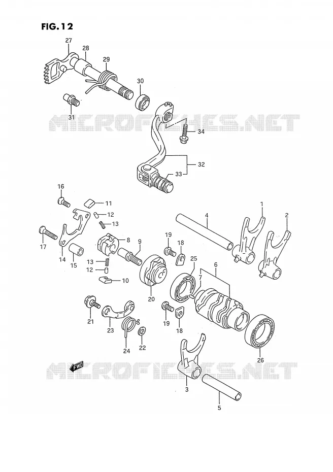 SCHAKELEN ASSY Suzuki MOTO 250 RM 1993  RM250P(E2)
