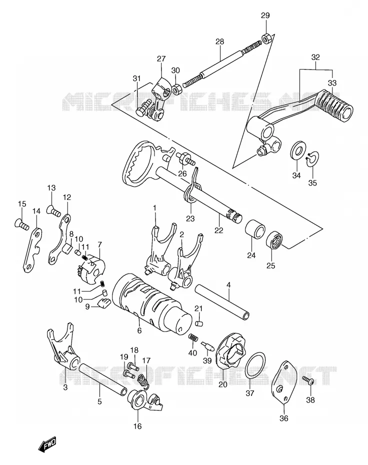SCHAKELEN ASSY Suzuki MOTO 80 RG 1991  RG80M(E4)