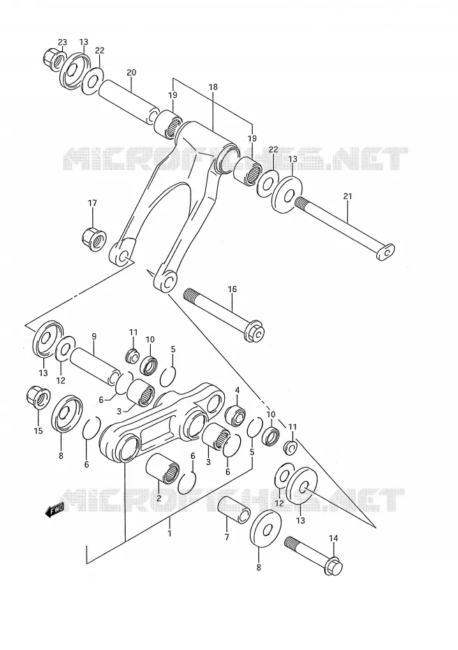 SCHOKBREKER AANEENSCHAKELING (MODELE K) Suzuki MOTO 250 RM 1992  RM250 N (E03,E28,E33)