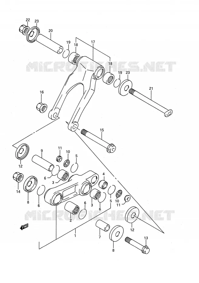 SCHOKBREKER AANEENSCHAKELING (MODELE N) Suzuki MOTO 125 RM 1992  RM125N(E28)