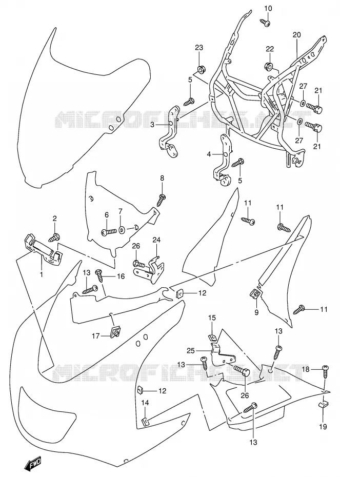SIDE KUIP Suzuki MOTO 900 RF 1996  RF900RT(E2)