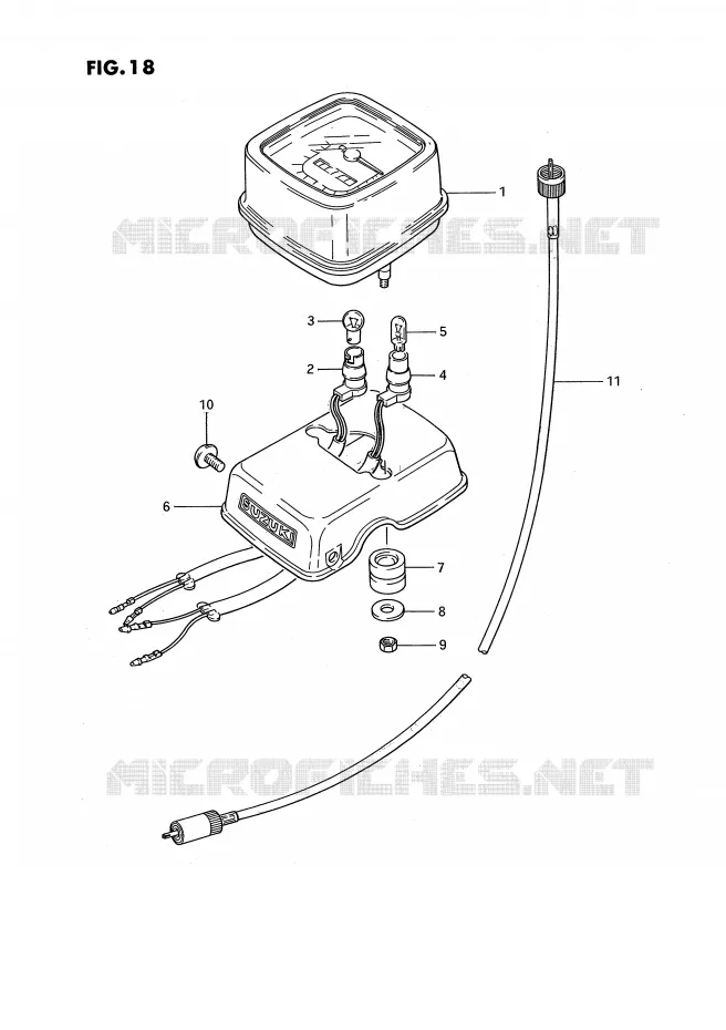 SNELHEIDSMETER (E15) Suzuki MOTO 50 PV 1990  PV50L(E15)