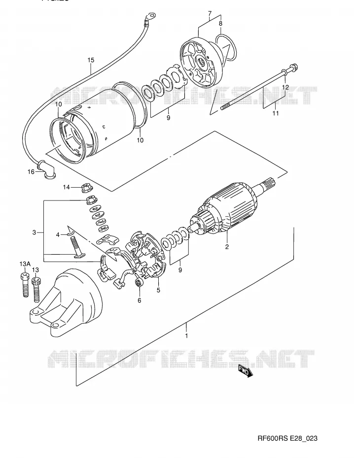 STARTMOTOR Suzuki MOTO 600 RF 1995  RF600RS(E28)