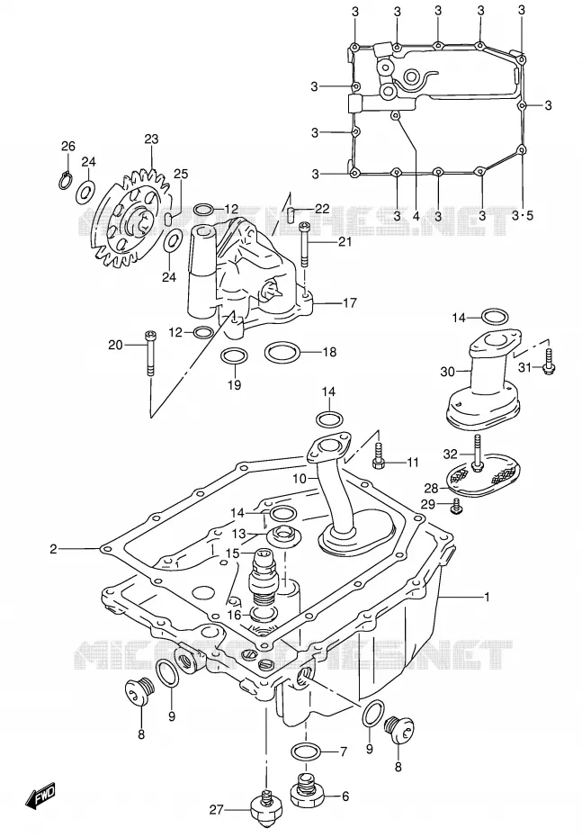 SUMP - OLIEPOMP  Suzuki MOTO 600 RF 1993  RF600RUP(E2)