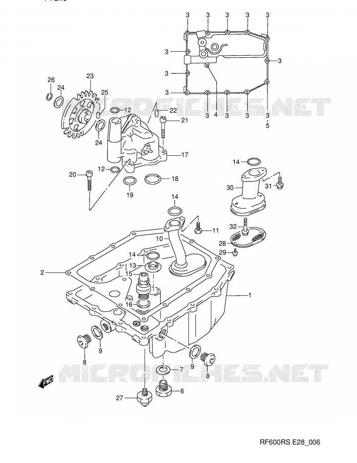 SUMP - OLIEPOMP  Suzuki MOTO 600 RF 1995  RF600RS(E28)