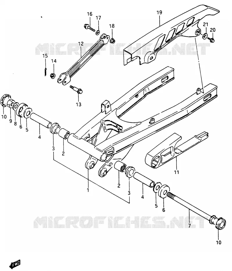 SWINGARM Suzuki MOTO 250 RG 1987  RG250FCH(G/H)