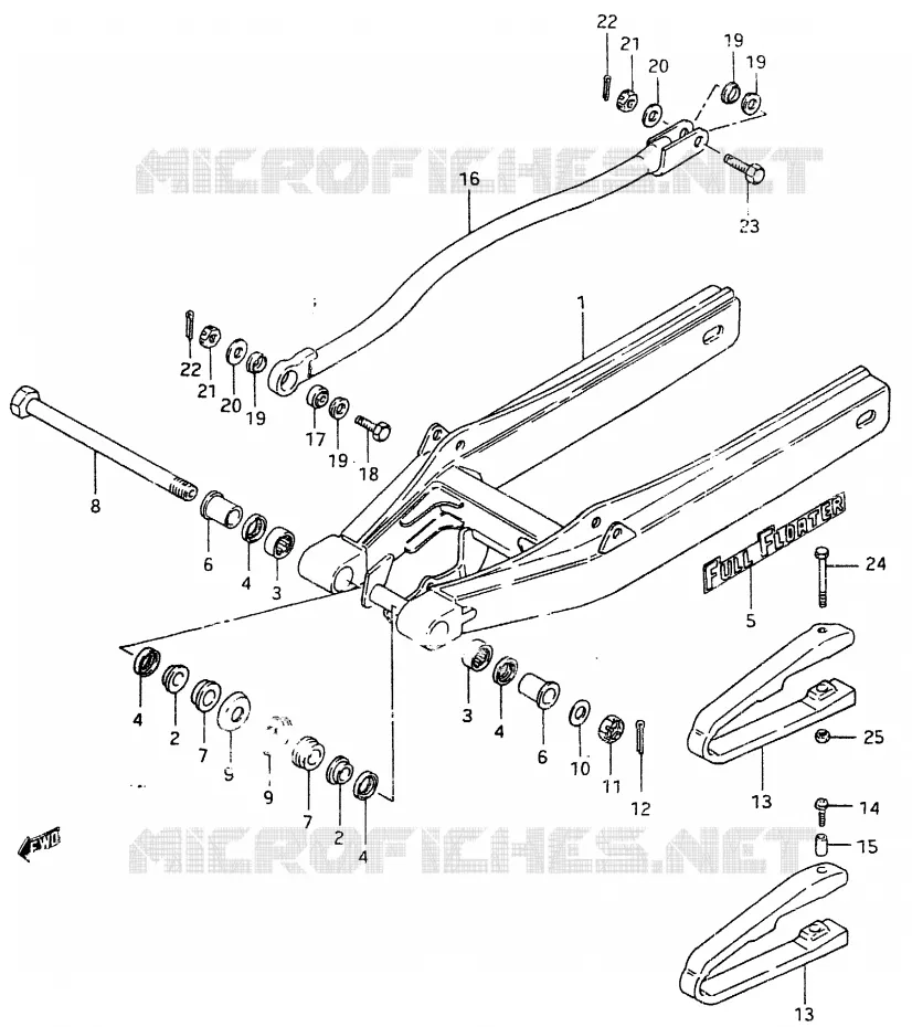 SWINGARM Suzuki MOTO 465 RM 1982  RM465Z(X/Z)
