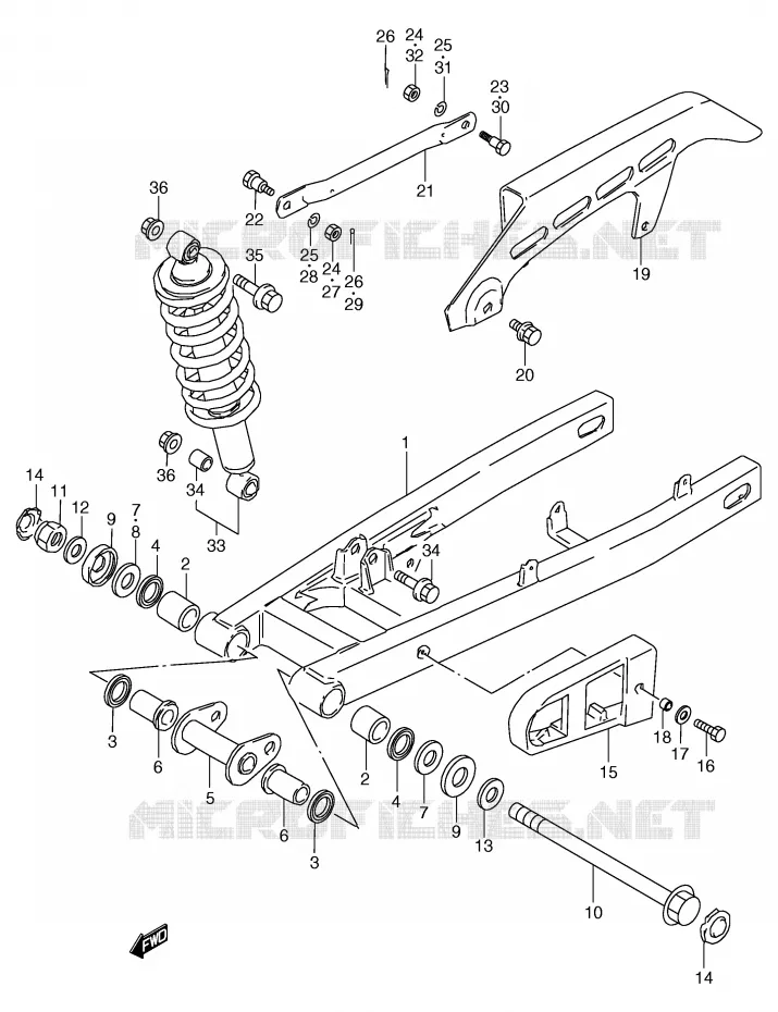 SWINGARM Suzuki MOTO 80 RG 1991  RG80M(E4)