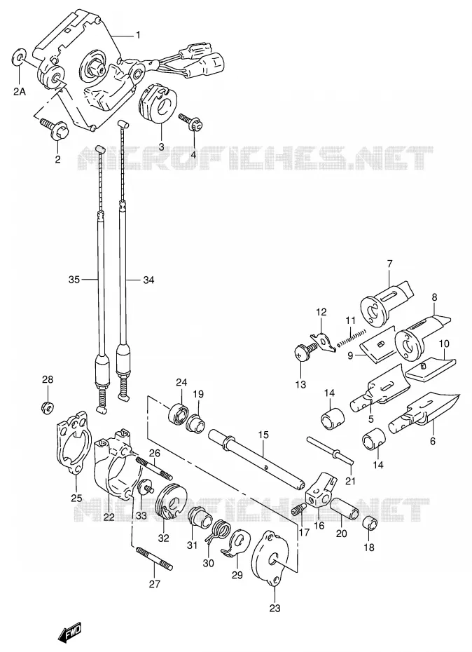 UITLAATKLEP (MODELE N/P) Suzuki MOTO 125 RG 1994  RG125FUR(E18)