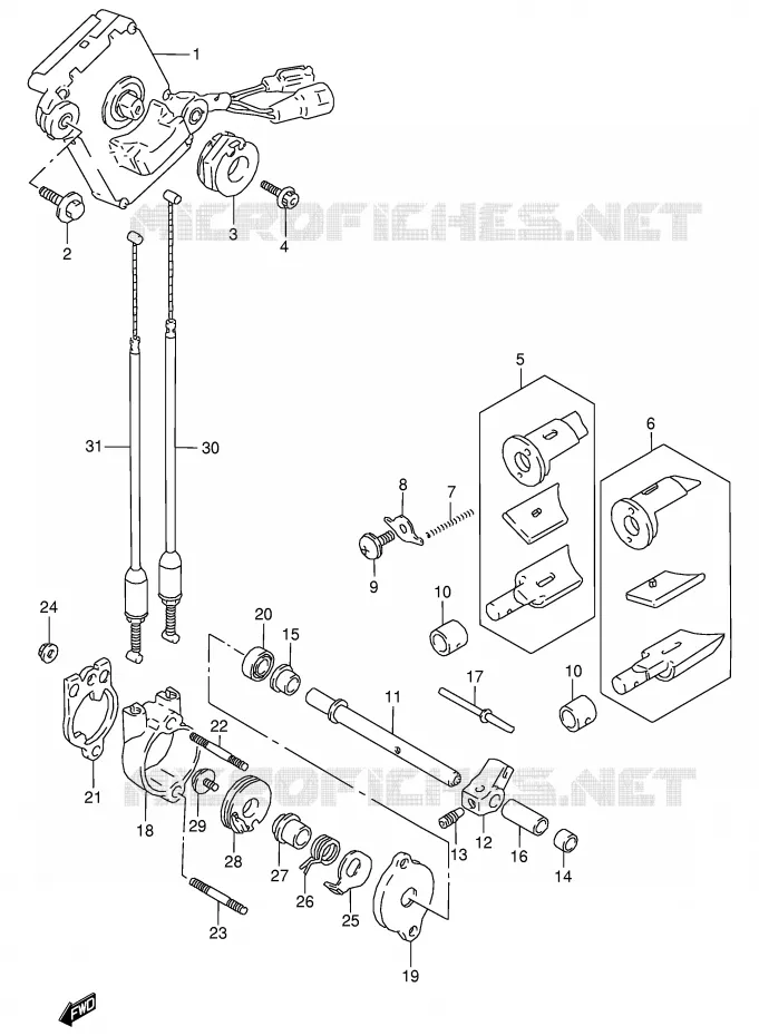 UITLAATKLEP (MODELE R) Suzuki MOTO 125 RG 1994  RG125FUR(E18)