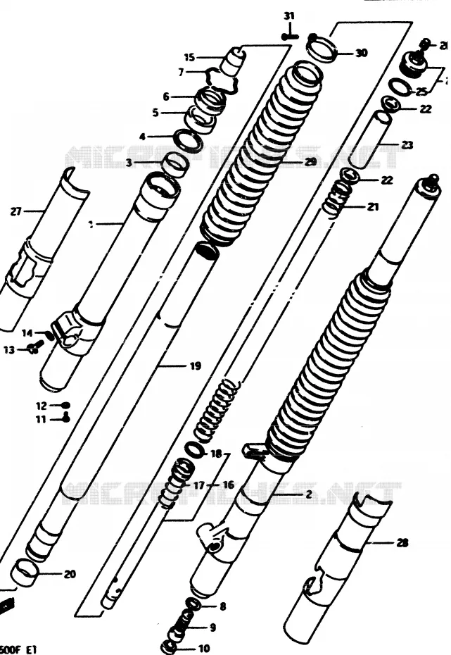 VOORVORK Suzuki MOTO 500 RM 1985  RM500F