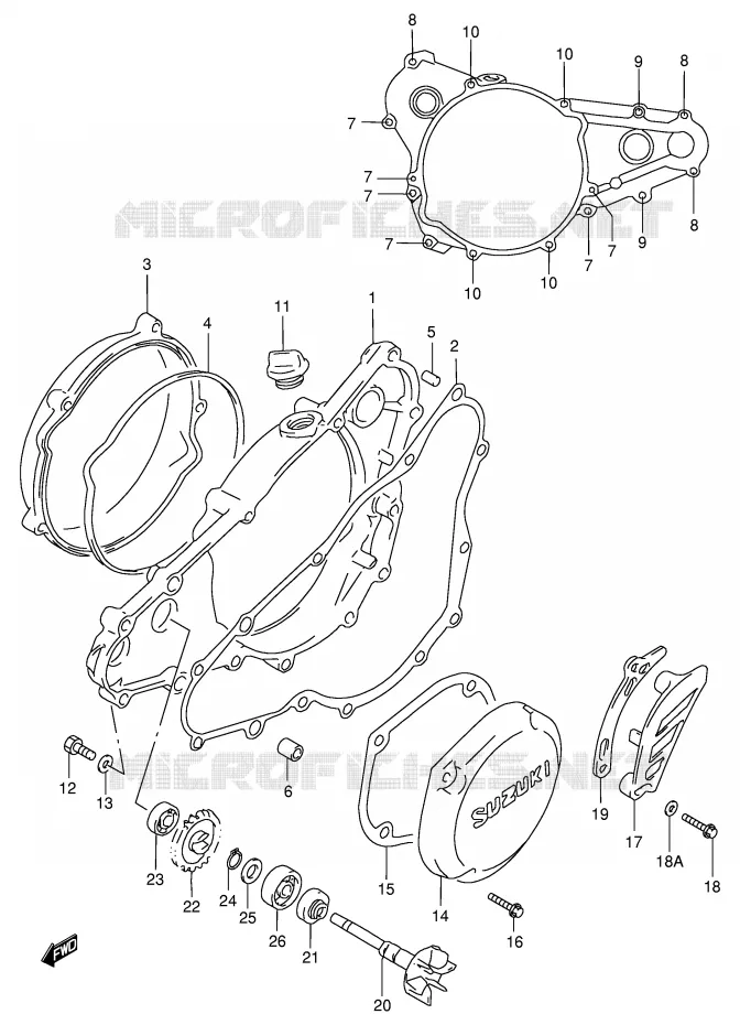 WATER POMPHUIS Suzuki MOTO 250 RM 1996  RM250T(E3/E28)