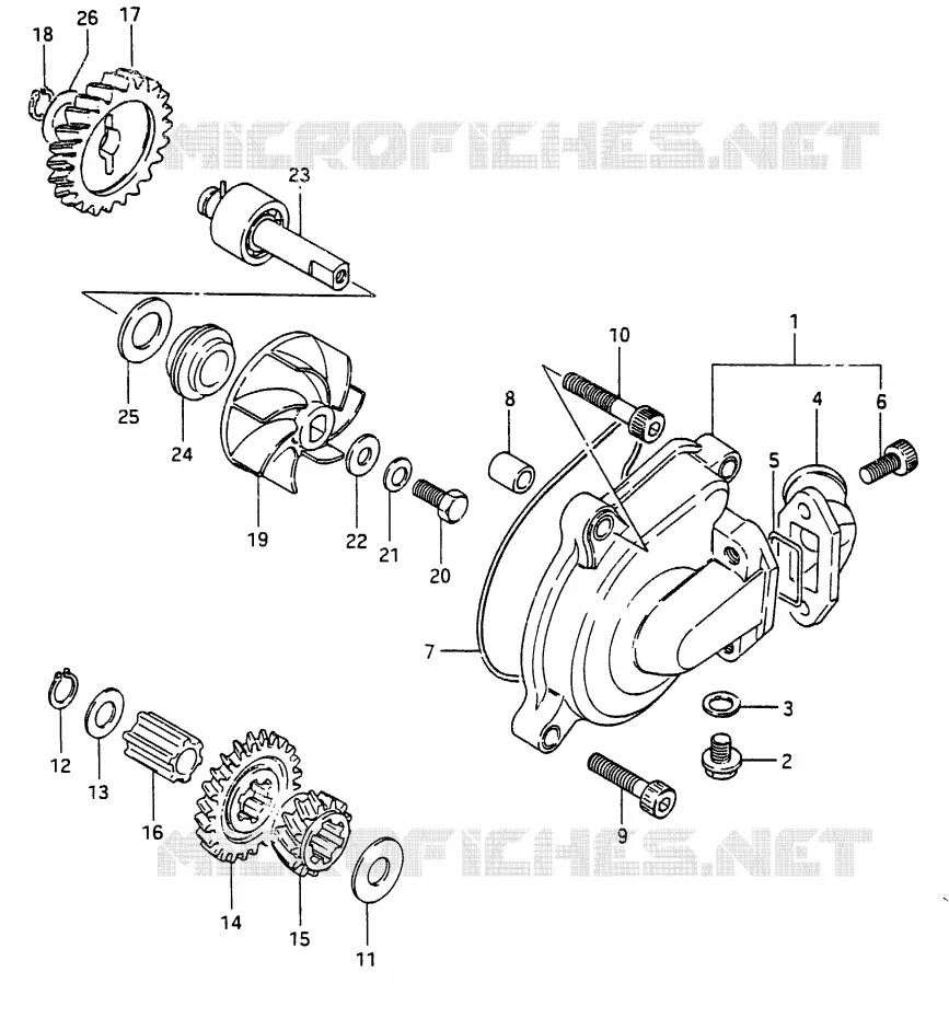 WATERPOMP Suzuki MOTO 250 RG 1987  RG250CH(G/H)