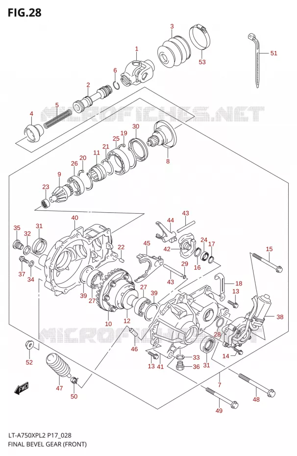 AANDRIJFASQUE (AVANT) Suzuki QUAD 750 KINGQUAD 2012  LT-A750XP L2/LT-A750XPZ L2 (P17,P24)