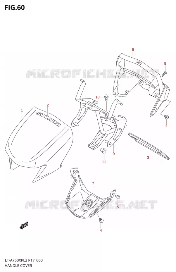 FRONT KUIPEE (LT-A750XPZL2 P17) Suzuki QUAD 750 KINGQUAD 2012  LT-A750XP L2/LT-A750XPZ L2 (P17,P24)
