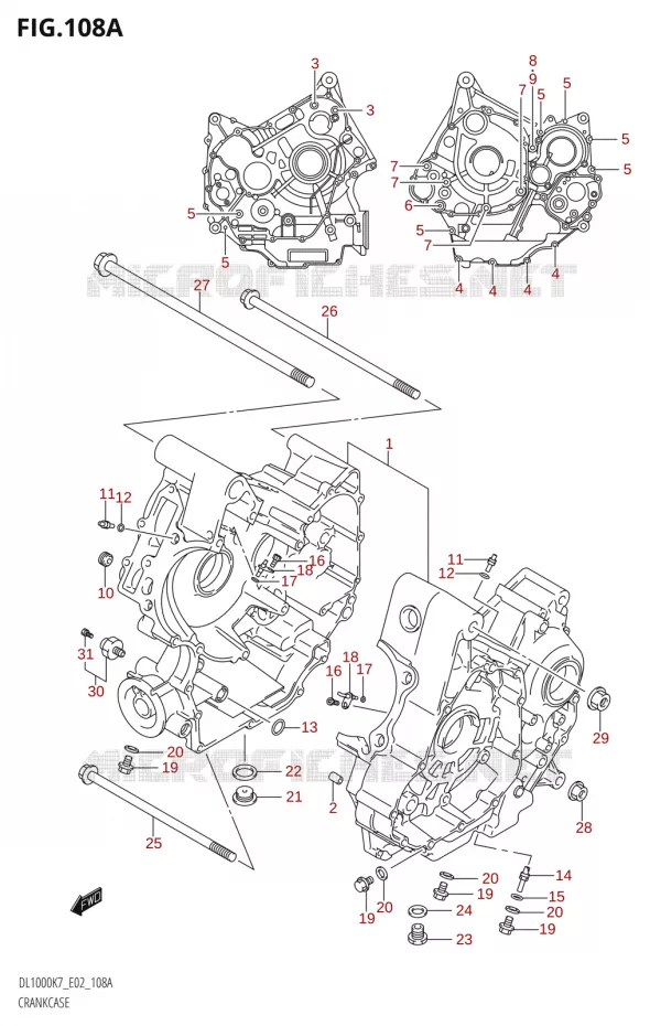 CARTER Suzuki MOTO 1000 V-STROM 2010  DL1000 L0 (E02,E19,E24)
