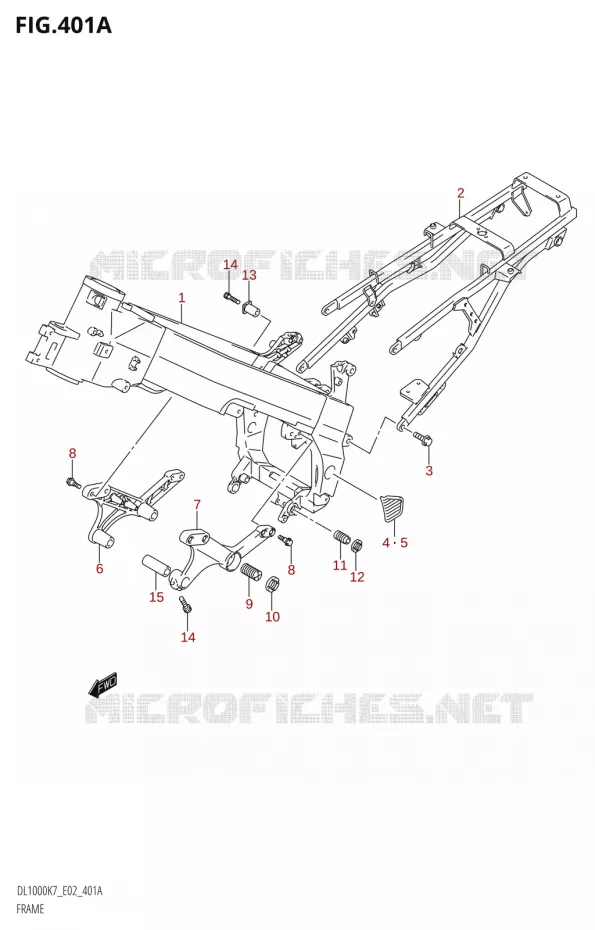 FRAME Suzuki MOTO 1000 V-STROM 2007  DL1000K7(E2)